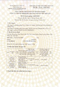 Chủ đầu tư dự án Izumi City (Cty TNHH Thành Phố Waterfront Đồng Nai)