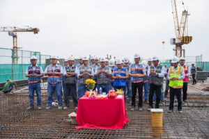 [RICONS] – Thực hiện đổ bê tông mái Akari City – [NAM LONG]