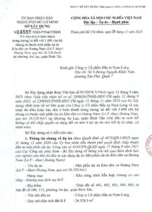 Công văn số 18550/SXD-PTN&TTBĐS ngày 28/11/2023 của Sở Xây Dựng về việc đủ điều kiện bán nhà hình thành tương lai Akari City giai đoạn 2